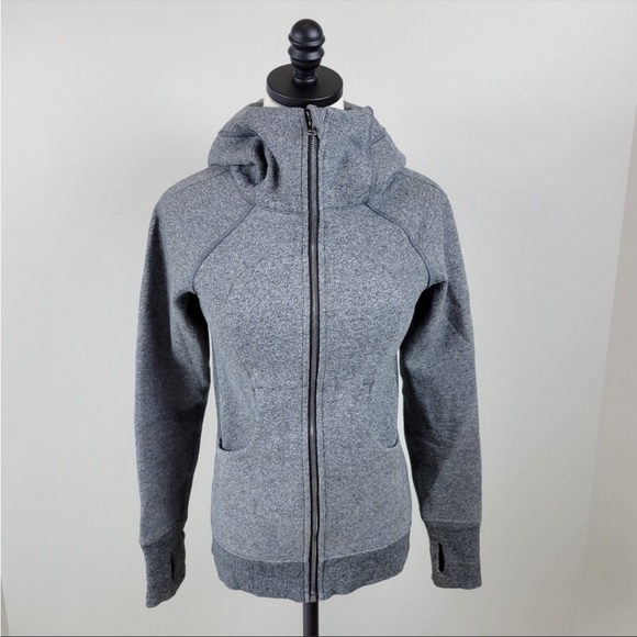 Lululemon Scuba Full-Zip Hoodie Grey Size 4 - Picture 3 of 8